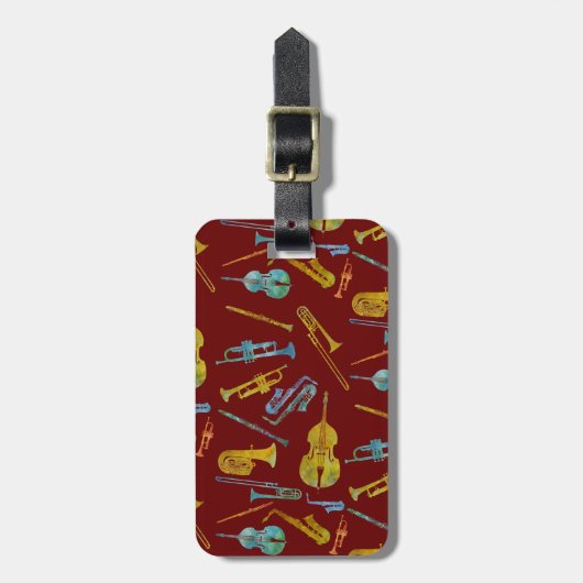 Jazz-Gemisch Gepäckanhänger (Vorderseite vertikal)