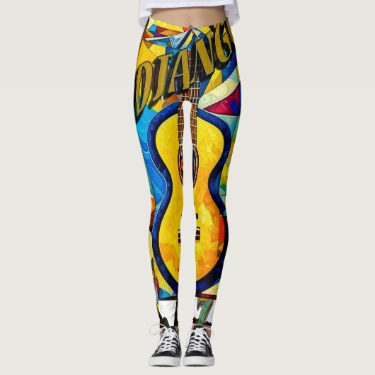 Jazz Gitarre  Leggings (Vorderseite)