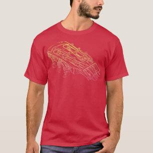 Jazz Gitarren-Skizze Gitarrespieler Gitarrist  T-Shirt