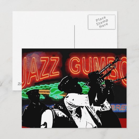 Jazz Gumbo Brass Band Postkarte (Vorne/Hinten)