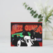Jazz Gumbo Brass Band Postkarte (Stehend Vorderseite)