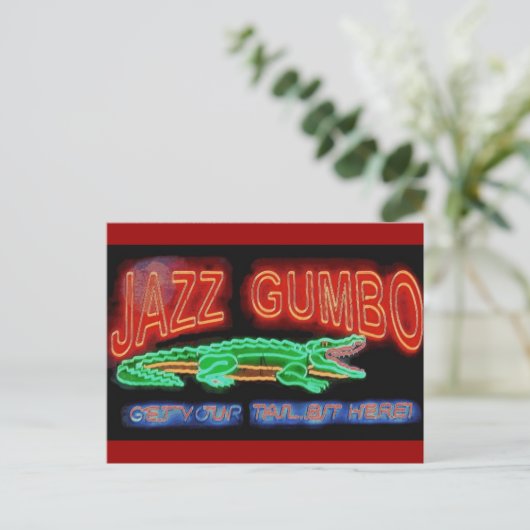 Jazz Gumbo Postkarte (Stehend Vorderseite)