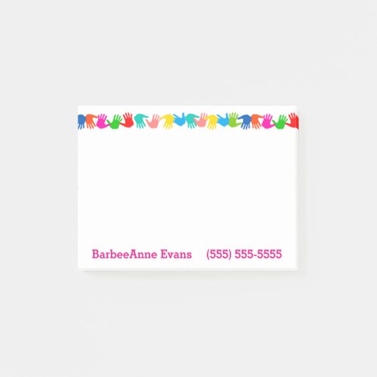 Jazz-Hände Post-it Klebezettel (Vorderseite)