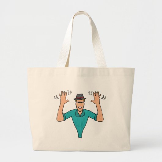 Jazz Hands Jumbo Stoffbeutel (Vorne)