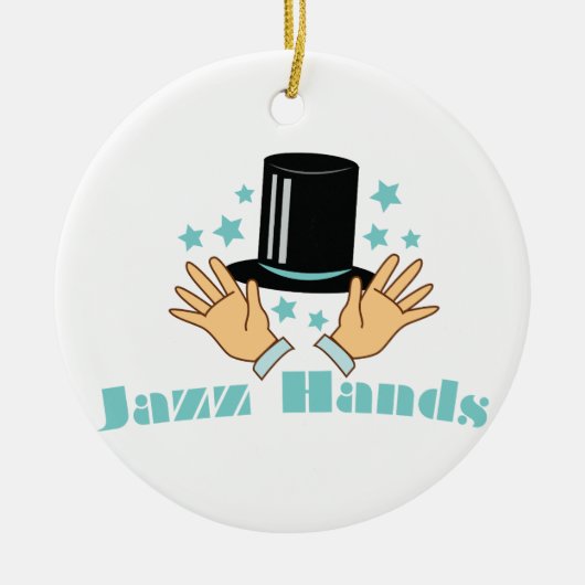 Jazz Hands Keramik Ornament (Vorne)