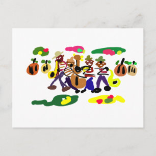 Jazz Herbst Seid fröhlich in Hoffnung Latte Postkarte