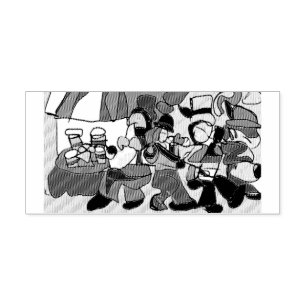 Jazz Herbstkaffee Gummistempel