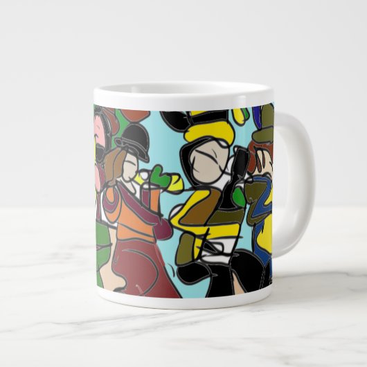 Jazz Herbstkaffee Jumbo-Tasse (Vorderseite Rechts)