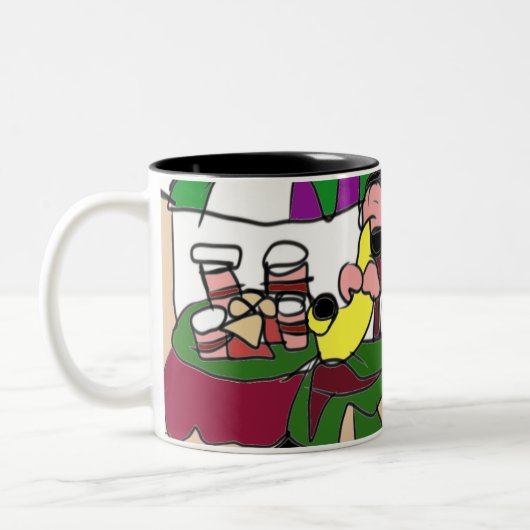Jazz Herbstkaffee Zweifarbige Tasse (Links)