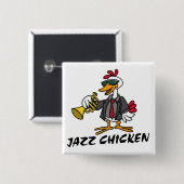 Jazz-Huhn-Knopf Button (Vorne & Hinten)