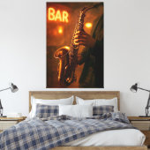 Jazz im Barlicht Leinwanddruck (Insitu (Schlafzimmer))