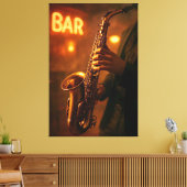 Jazz im Barlicht Leinwanddruck (Insitu (Wohnzimmer))
