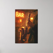 Jazz im Barlicht Leinwanddruck (Vorderseite)