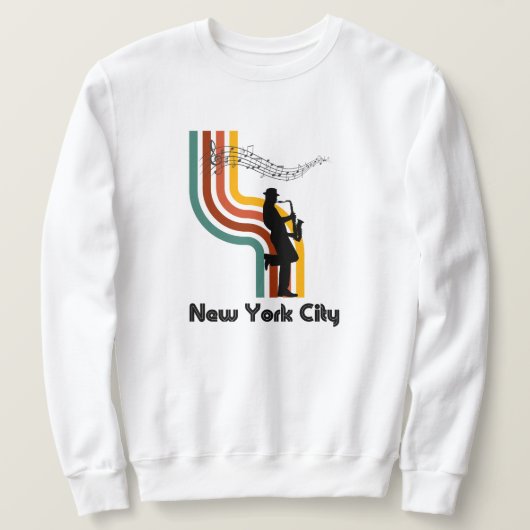 Jazz im NYC New York City Sweatshirt (Design vorne)