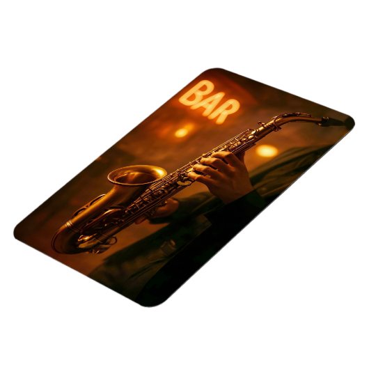 Jazz in Bar Lights Magnet (Linke Seite)