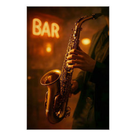 Jazz in Bar Lights Poster