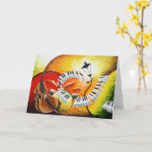 Jazz in der Hügel-Gruß-Karte Karte (Gelbe Blume)