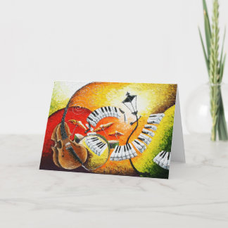 Jazz in der Hügel-Gruß-Karte Karte