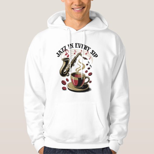 Jazz in Every Sip Coffee Lover Graphic Tee (Vorderseite)