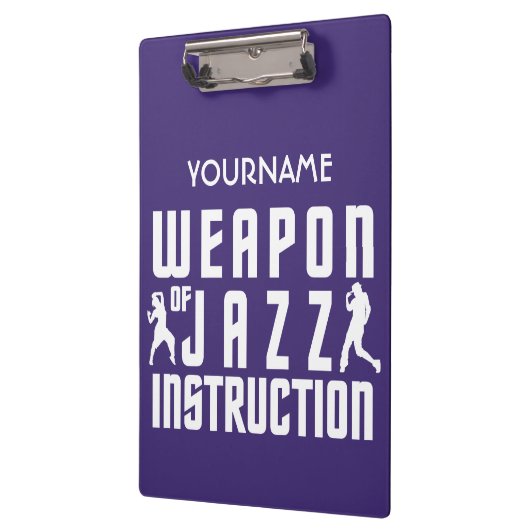 Jazz Instruction Custom Color Zwischenablage Klemmbrett (Links)
