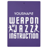 Jazz Instruction Custom Color Zwischenablage Klemmbrett (Rückseite)