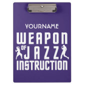 Jazz Instruction Custom Color Zwischenablage Klemmbrett (Vorderseite)