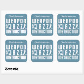 Jazz Instruction individuelle Name & Color Aufkleb Quadratischer Aufkleber (Blatt)