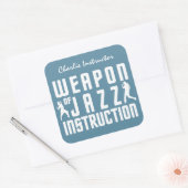 Jazz Instruction individuelle Name & Color Aufkleb Quadratischer Aufkleber (Umschlag)