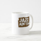 JAZZ IST NICHT TOTE Logo-Tasse Kaffeetasse (VorderseiteRechts)