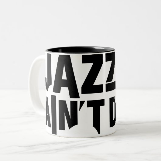 JAZZ IST NICHT TOTE UmgriffsTasse Zweifarbige Tasse (Vorderseite Links)