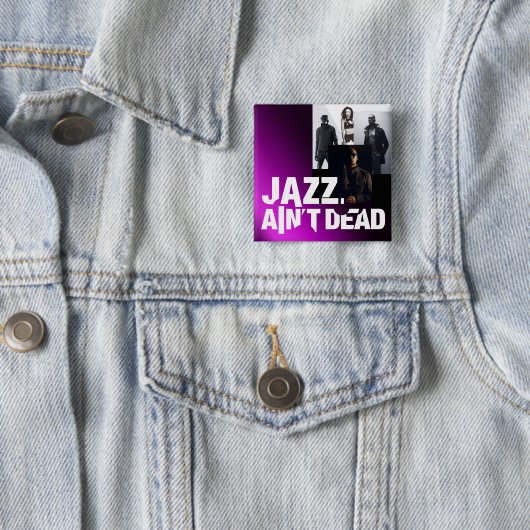 Jazz ist nicht toter quadratischer Knopf Button (Beispiel)