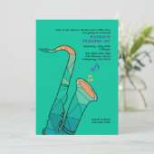 Jazz It up Invasion Einladung (Stehend Vorderseite)