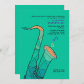 Jazz It up Invasion Einladung (Vorne/Hinten)