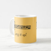 Jazz it Up Musikdesign Kaffeetasse (Vorderseite Links)