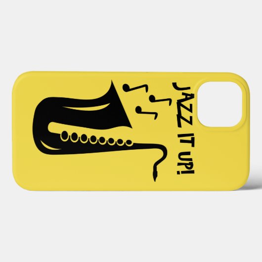 Jazz it up saxophone Iphone 13 case (Rückseite (Horizontal))