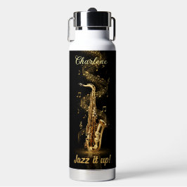 Jazz it up  Saxophone music - Pop up straw Trinkflasche