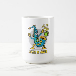 Jazz & Java Lustige Saxophon-Kaffeetassen | Jazz Kaffeetasse