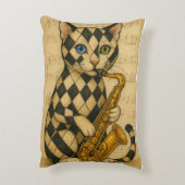 Jazz-Katze Dekokissen (Rückseite(Vertikal))