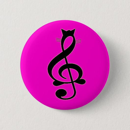 Jazz-Katzen-Knopf Button (Vorderseite)