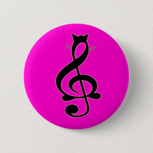 Jazz-Katzen-Knopf Button