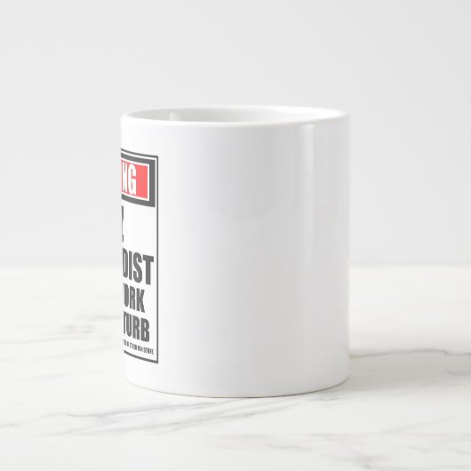 Jazz-Keyboarder hart am Arbeitsplatz warnen Jumbo-Tasse (Vorderseite)