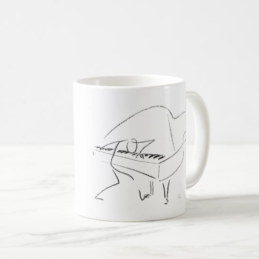 Jazz-Klavier Kaffeetasse (VorderseiteRechts)