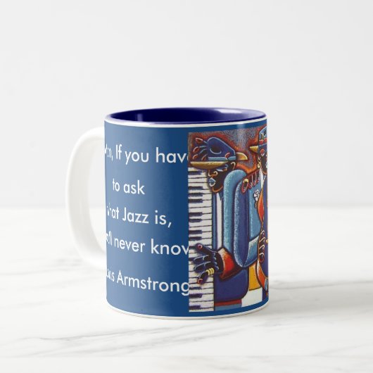 Jazz-Kunstarbeit Kaffee-Tasse Zweifarbige Tasse (Vorderseite Links)