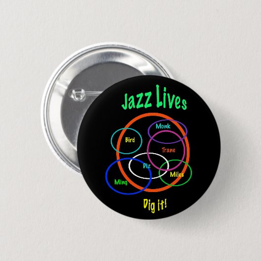 Jazz-Leben Button (Vorne & Hinten)