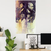 Jazz Legends Parker Gillespie Armstrong Poster (Heimbüro)
