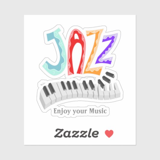 Jazz Lettering Sticker (Blatt)