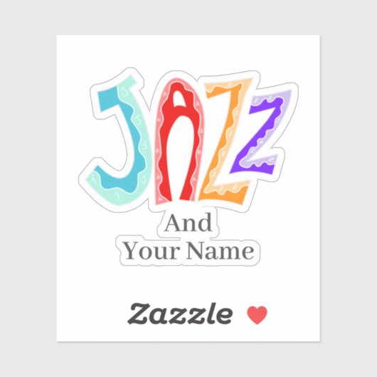 Jazz Lettering Sticker (Blatt)