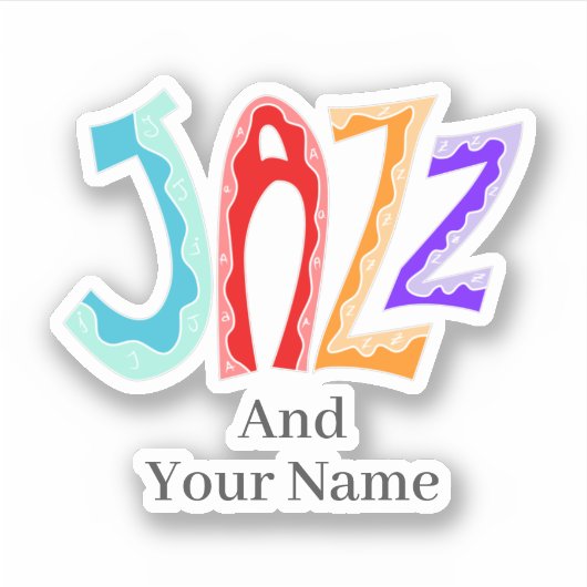 Jazz Lettering Sticker (Vorderseite)