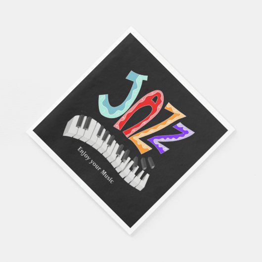 Jazz Lettering Two-Tone Napkins Serviette (Ecke)