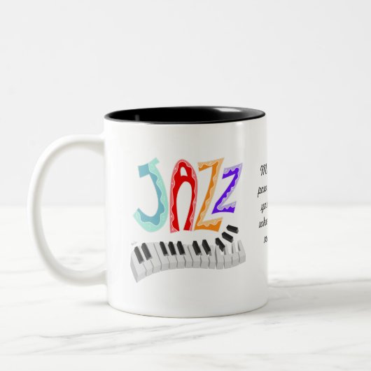 Jazz Lettering Zweifarbige Tasse (Links)